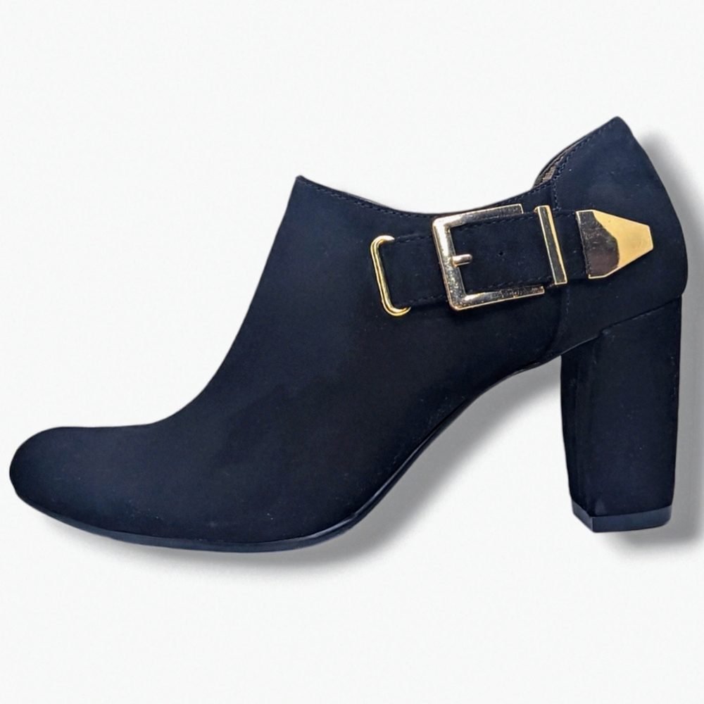 AEROSOLES | Effortless Black Suede Bootie Pumps Women's Size 9.5